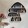 Creative wooden mushroom wall shelf by cjdropshipping, whimsical woodland display rack for home décor and storage.