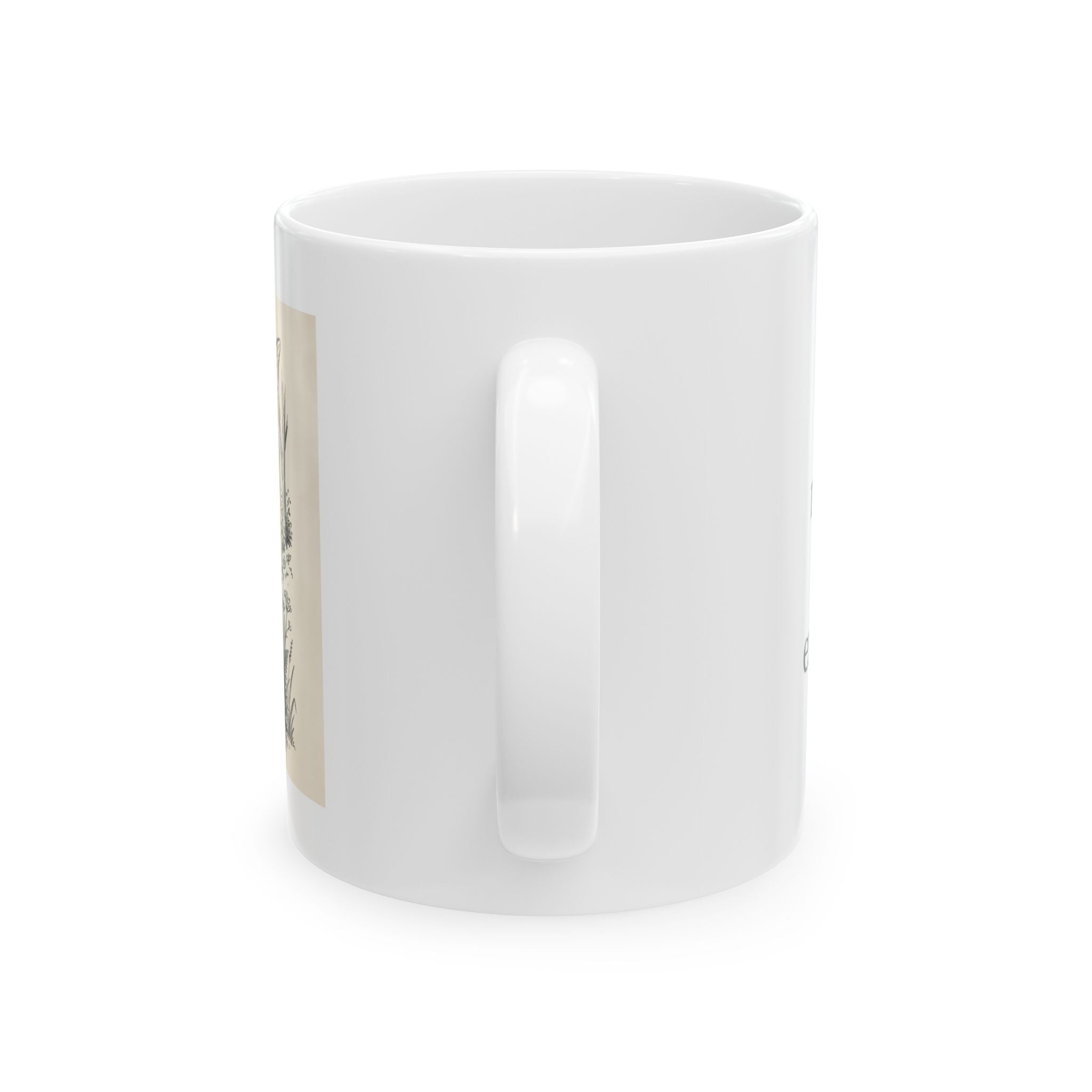 Vintage Woodland Fairy coffee mug with "I'm not lost, I'm exploring" quote, featuring fairy and nature design, by Printify.