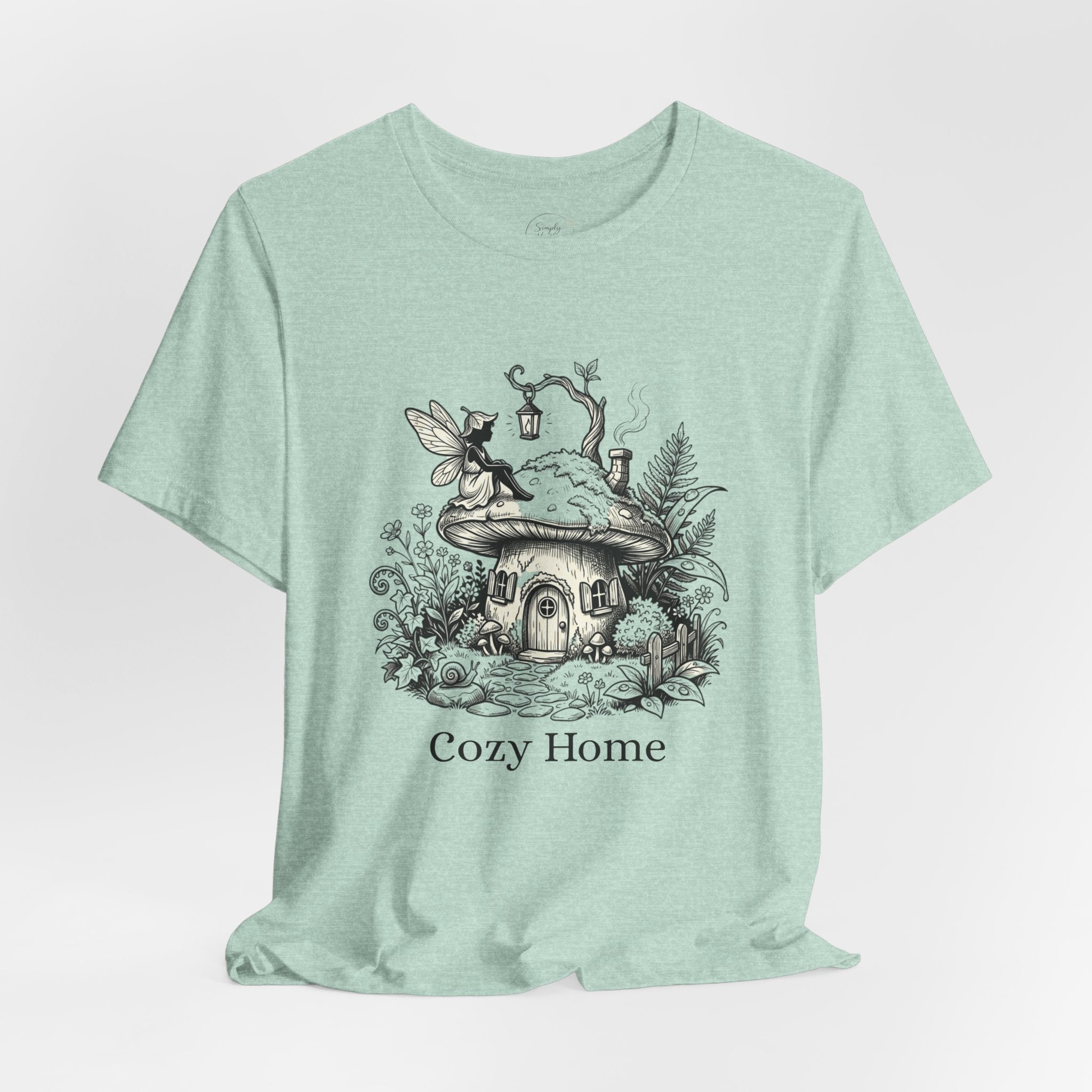 Cozy Home Tee — Fairy Mushroom Cottage Graphic Shirt