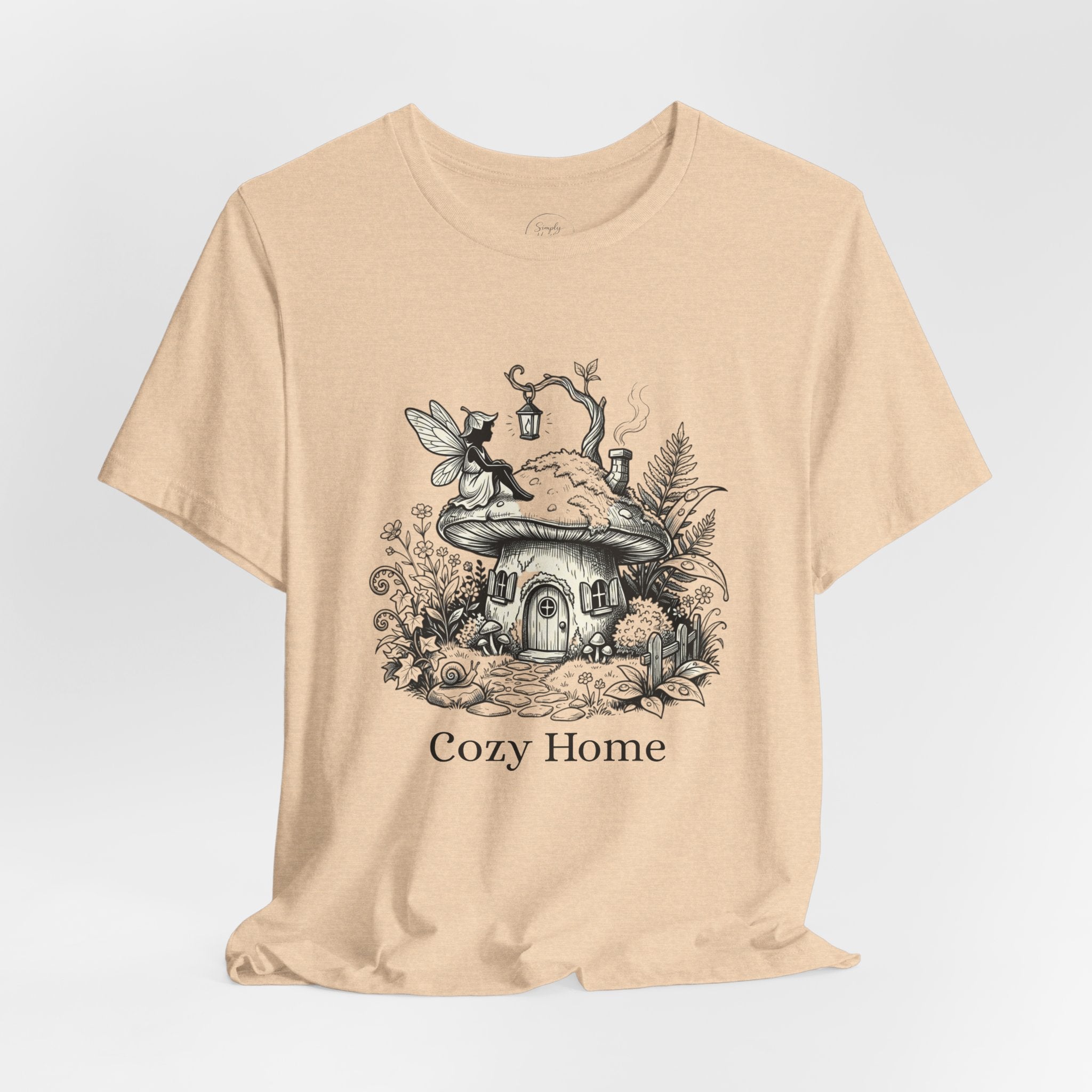 Cozy Home Tee — Fairy Mushroom Cottage Graphic Shirt