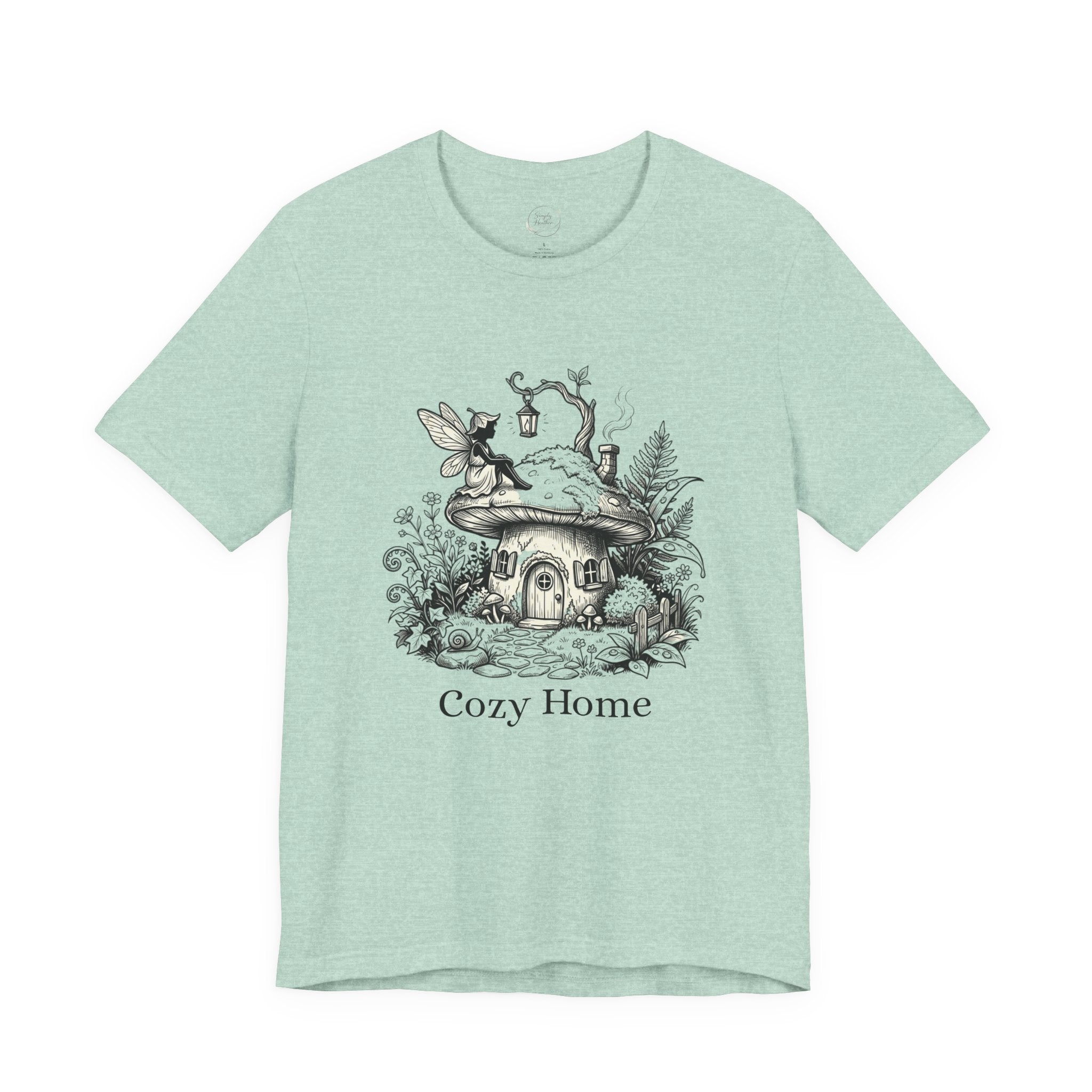 Cozy Home Tee — Fairy Mushroom Cottage Graphic Shirt