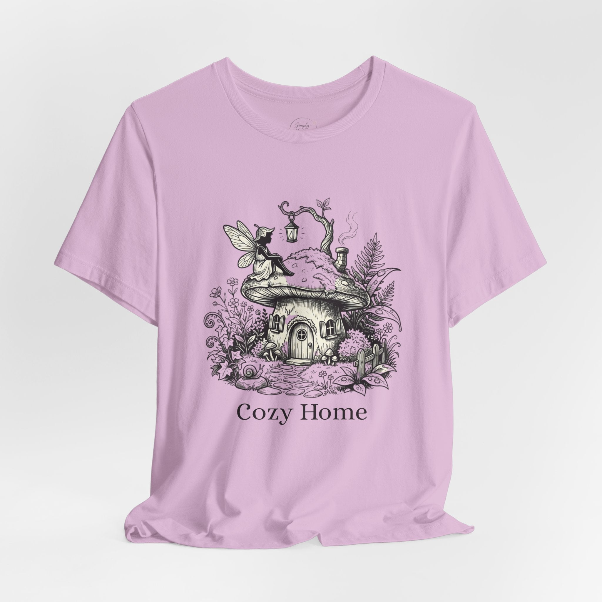 Cozy Home Tee — Fairy Mushroom Cottage Graphic Shirt
