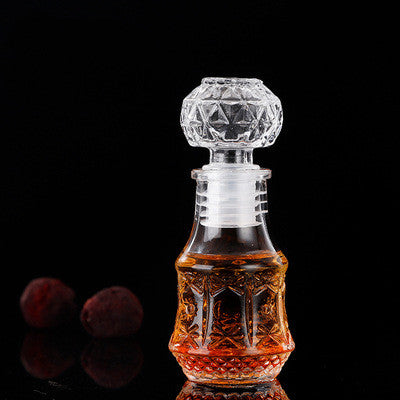 Mini glass wishing bottle by cjdropshipping, vintage decanter-style apothecary jar with cork stopper and decorative design.