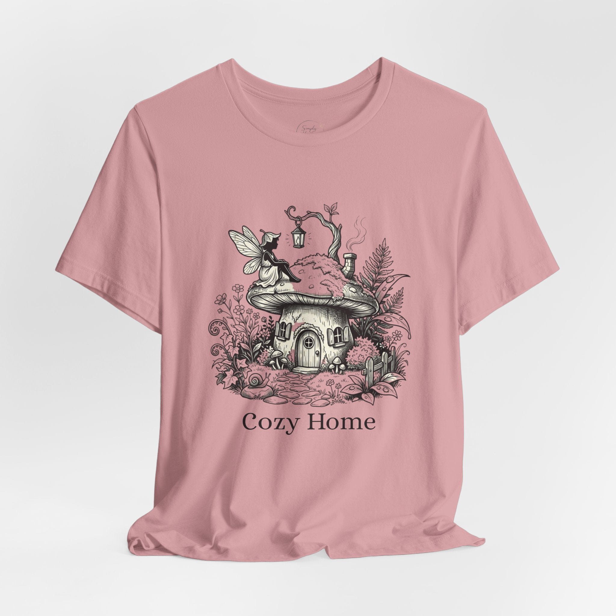 Cozy Home Tee — Fairy Mushroom Cottage Graphic Shirt