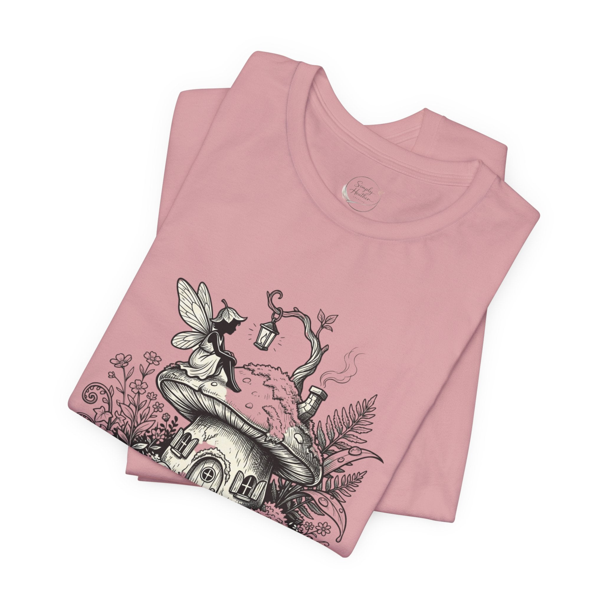 Cozy Home Tee — Fairy Mushroom Cottage Graphic Shirt