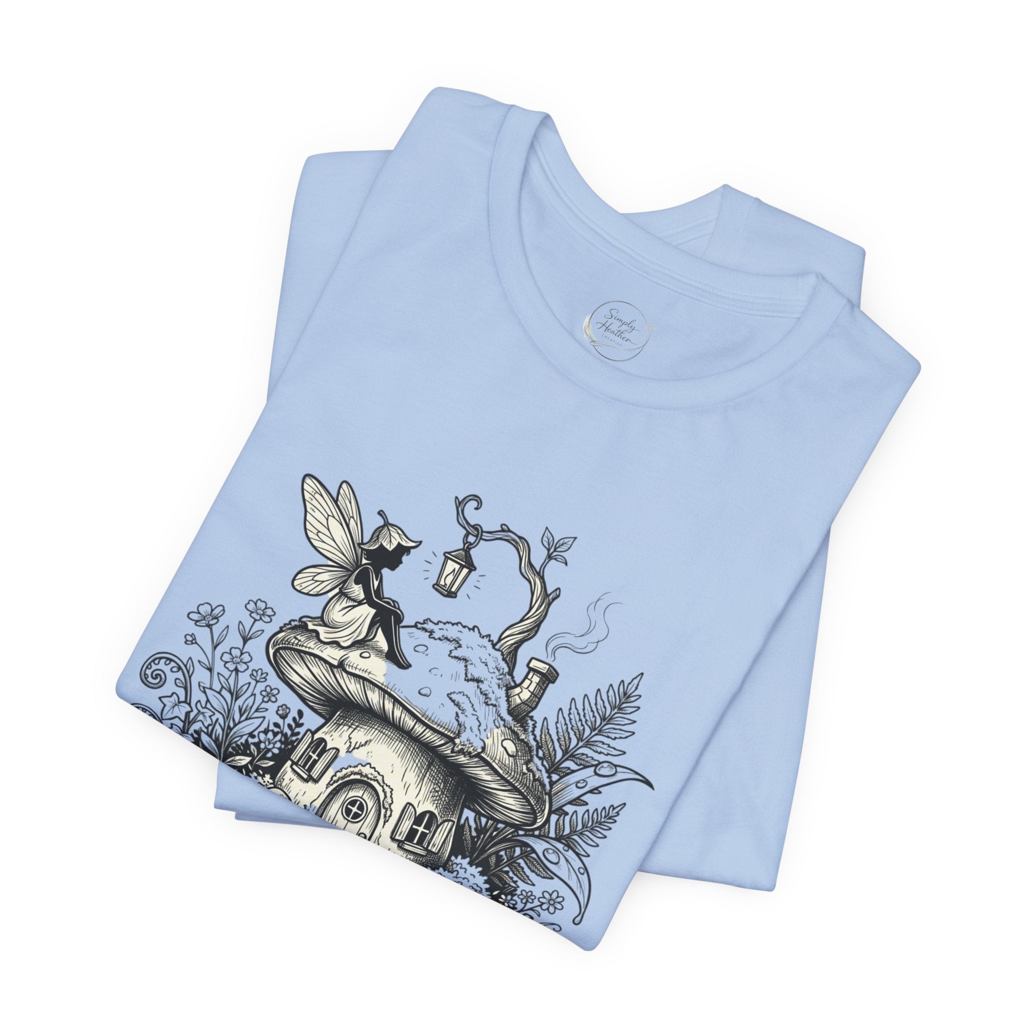 Cozy Home Tee — Fairy Mushroom Cottage Graphic Shirt
