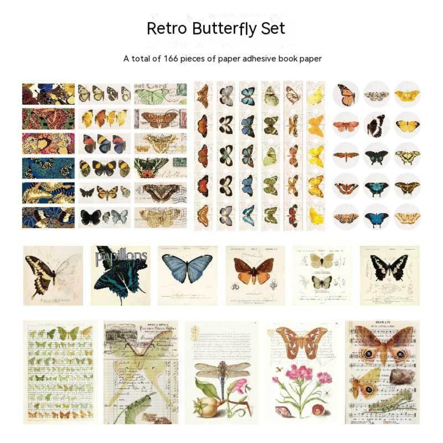 Botanical butterfly and floral fairy stickers from 24 Hour Crafts book featuring 166 enchanted stickers for craft projects.