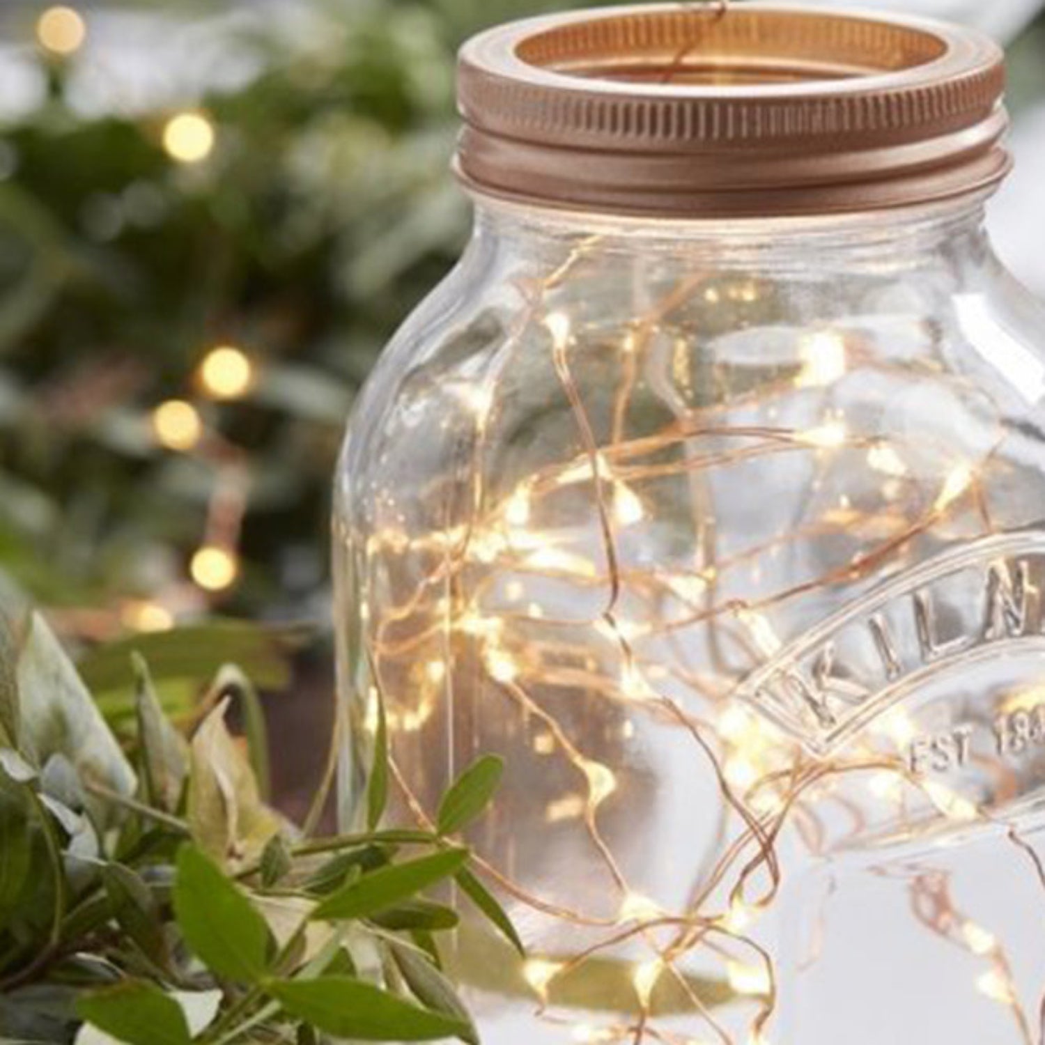 100-count LED fairy lights on a copper wire from Perfect Holiday, showcasing warm glowing string lights for festive decor.