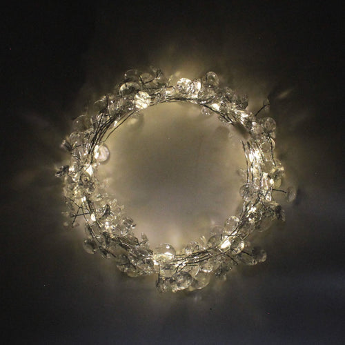 Enchanted crystal gemstone LED fairy lights with 40 bulbs, perfect holiday decorative string lights by Perfect Holiday.