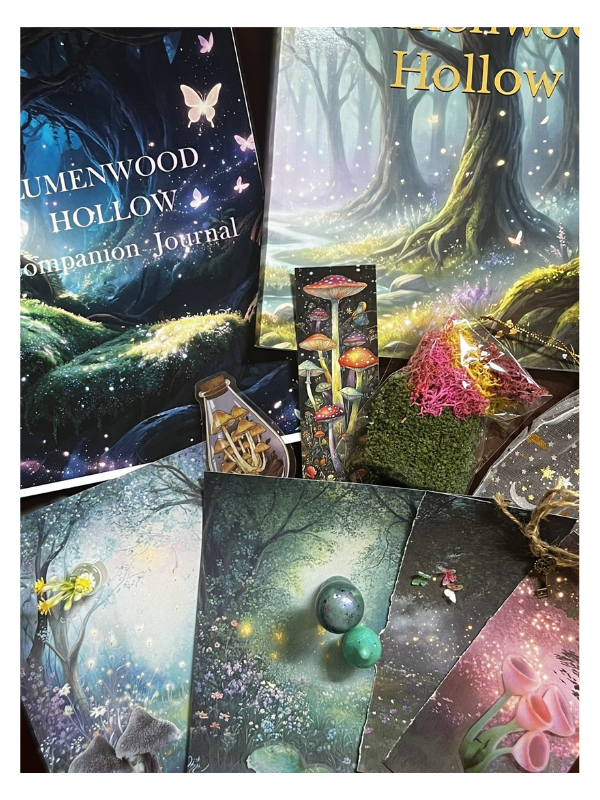 Thistlewhim Premium Bundle – Lumenwood Hollow Book, Journal & Woodland Fantasy Treasures