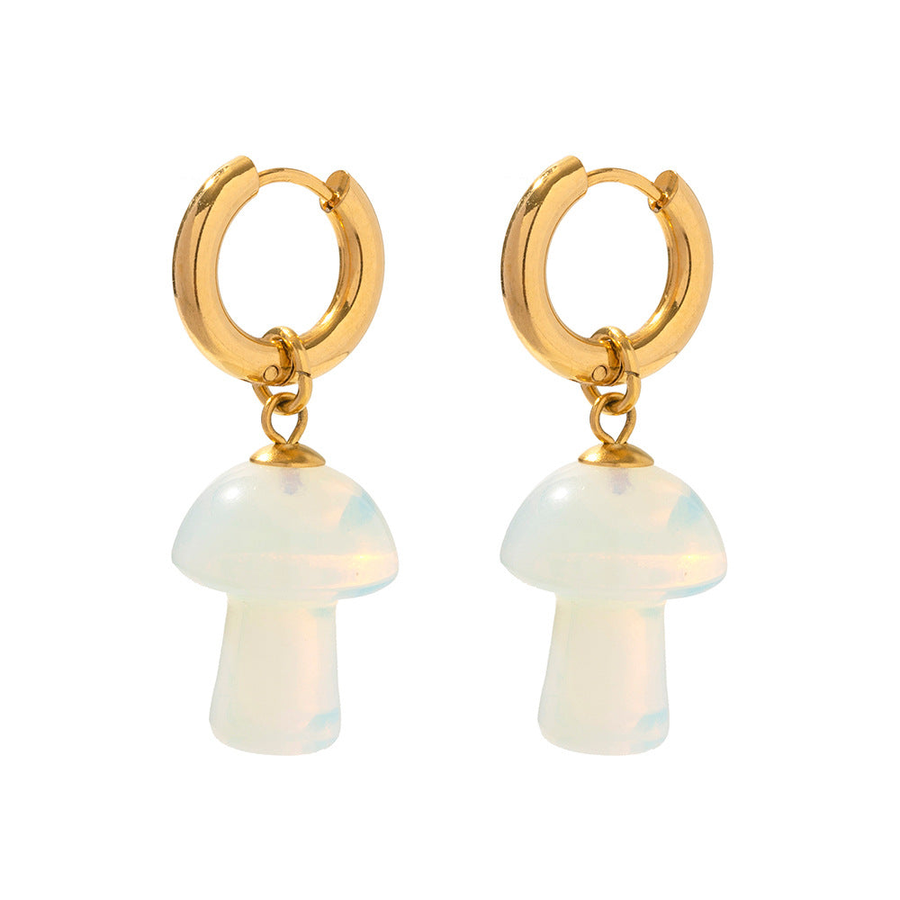 Handcrafted Fleurstone Mushroom Drop earrings by cjdropshipping featuring delicate mushroom-shaped charms and elegant design