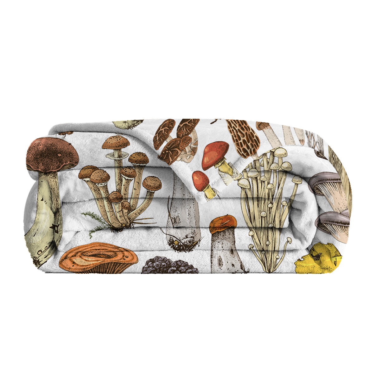 Soft mushroom-themed flannel fleece throw blanket by cjdropshipping, lightweight plush forest-inspired cozy blanket for relaxing.