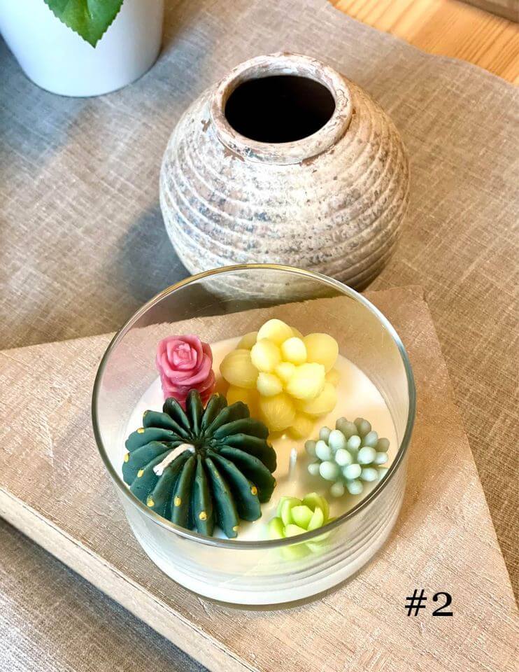 Handmade garden terrarium candle by Crazy About Candles, featuring a serene, nature-inspired design for home decor and ambiance.